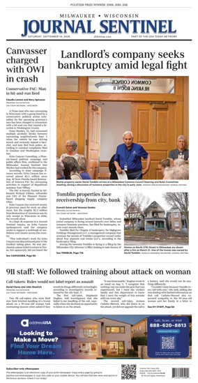 Cover of Milwaukee Journal Sentinel