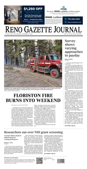 Cover of Reno Gazette Journal