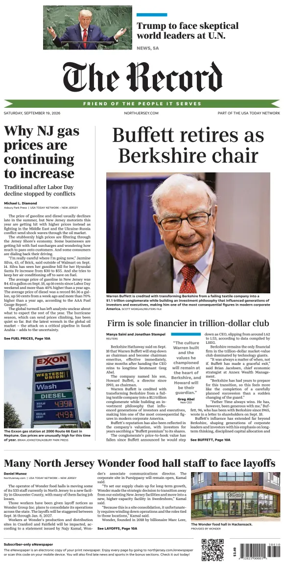 Cover of The Bergen Record