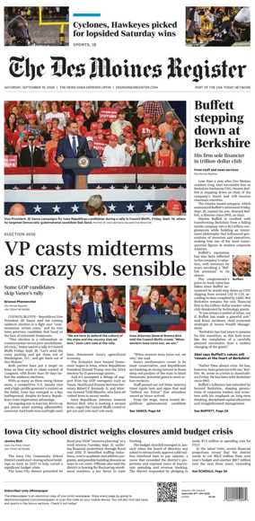 Cover of The Des Moines Register