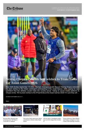 Cover of Tribune India - Compiled Edition