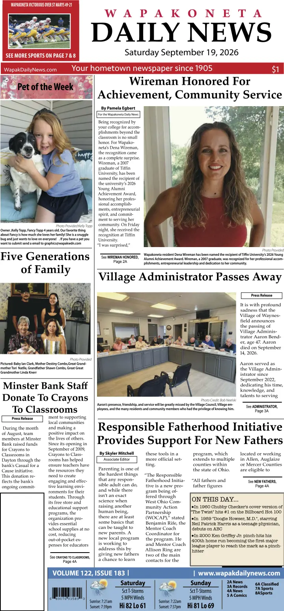 Cover of Wapakoneta Daily News