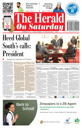 Cover of The Herald (Zimbabwe)