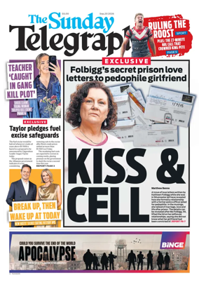 Cover of The Daily Telegraph (Sydney)