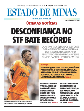 Cover of Estado de Minas (Brazil)