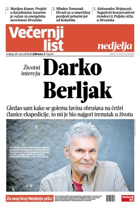 Cover of Vecernji list - Zagreb