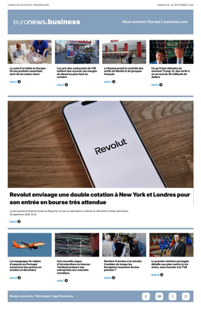 Cover of Euronews Business (French)