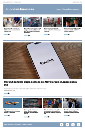 Cover of Euronews Business (Portuguese)