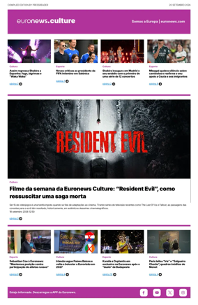 Cover of Euronews Culture and Sport (Portuguese)