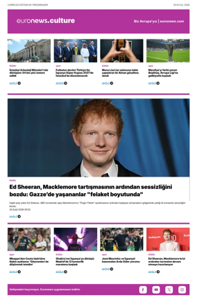 Cover of Euronews Culture and Sport (Turkish) Compiled Edition