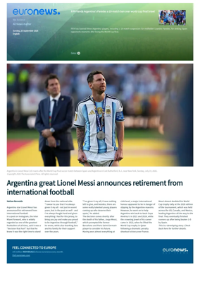 Cover of Euronews World Cup