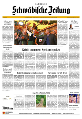 Cover of Schwabische Zeitung (Alb-Donau)
