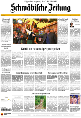Cover of Schwabische Zeitung (Bad Saulgau)