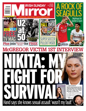 Cover of Irish Sunday Mirror