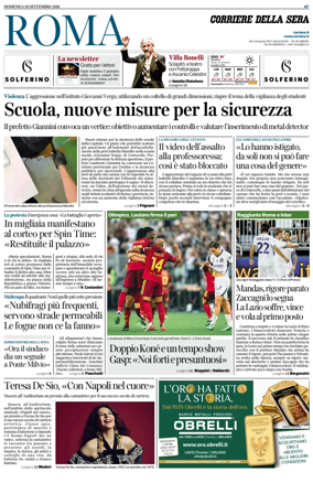 Cover of Corriere della Sera (Roma)