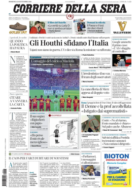 Cover of Corriere della Sera