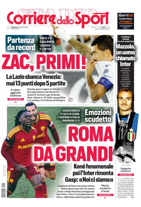 Cover of Corriere dello Sport (Lazio)