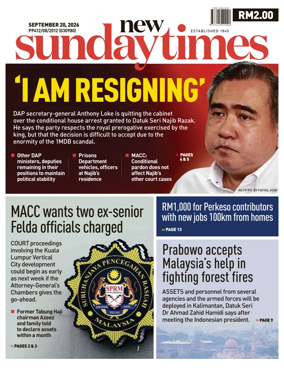 Cover of New Straits Times
