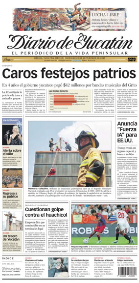 Cover of Diario de Yucatan