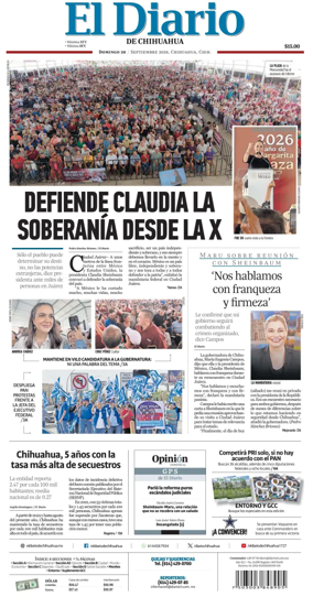 Cover of El Diario de Chihuahua