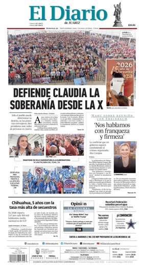 Cover of El Diario de Juarez