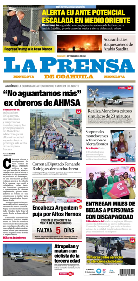 Cover of La Prensa de Coahuila