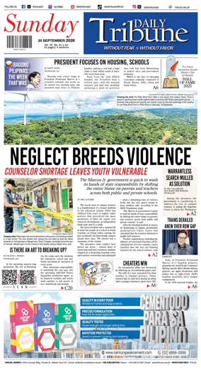 Cover of Daily Tribune (Philippines)