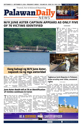 Cover of Palawan Daily News