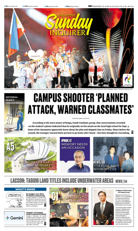 Cover of Philippine Daily Inquirer