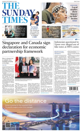 Cover of The Straits Times