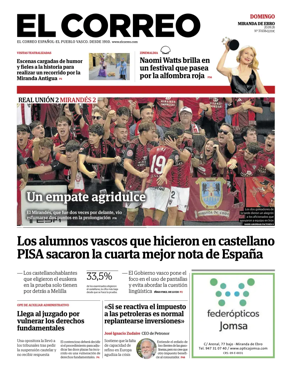 Cover of El Correo (Miranda de Ebro)