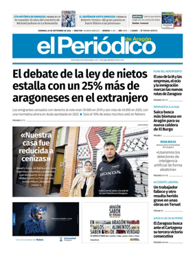 Cover of El Periodico Aragon