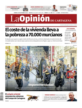 Cover of La Opinion de Murcia (Cartagena)