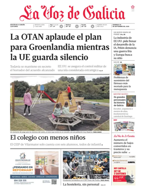Cover of La Voz de Galicia (A Coruna)