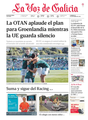 Cover of La Voz de Galicia (Ferrol)
