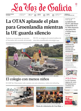 Cover of La Voz de Galicia (Ourense)
