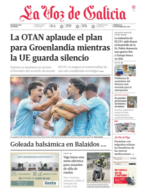Cover of La Voz de Galicia (Vigo)