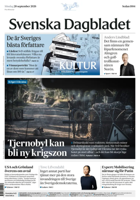 Cover of Svenska Dagbladet