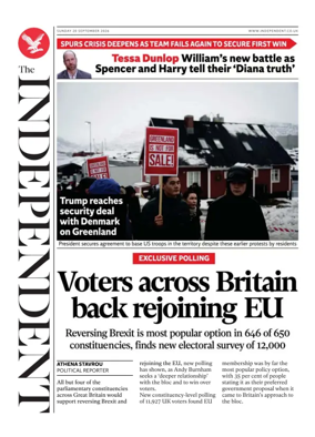 Cover of The Independent