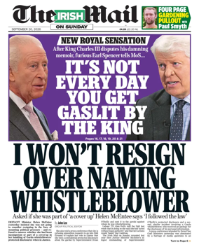 Cover of The Irish Mail on Sunday