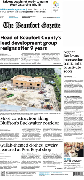 Cover of Beaufort Gazette (Sunday)