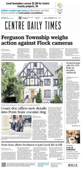 Cover of Centre Daily Times (Sunday)