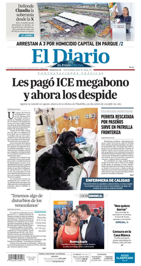 Cover of El Diario de El Paso