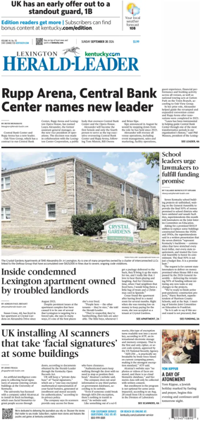 Cover of Lexington Herald-Leader (Sunday)