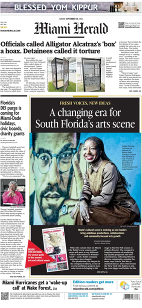 Cover of Miami Herald (Sunday)