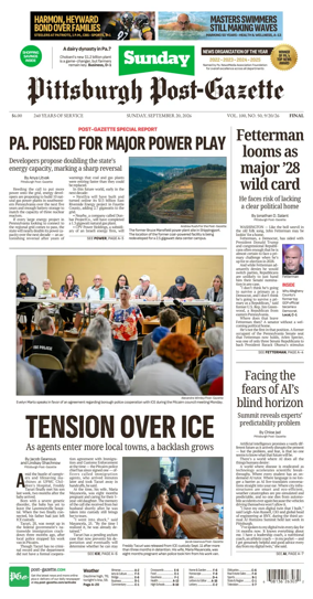 Cover of Pittsburgh Post-Gazette
