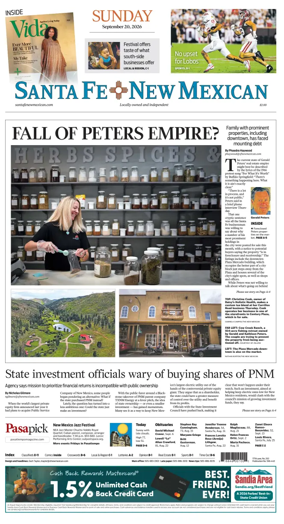 Cover of Santa Fe New Mexican