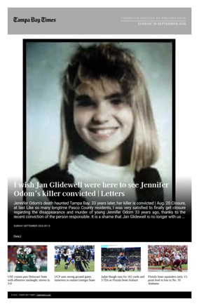Cover of Tampa Bay Times TFP