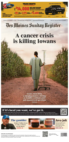 Cover of The Des Moines Register