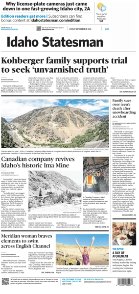 Cover of The Idaho Statesman (Sunday)